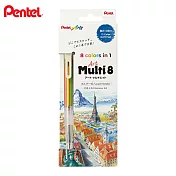 PENTEL限量設計家專用8色筆12色套組