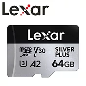 Lexar 雷克沙 64GB Silver Plus microSDXC UHS-I A2 U3 V30 記憶卡