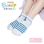 【Morino摩力諾】台製除臭襪_日韓風手繪造型船襪-領帶 白色