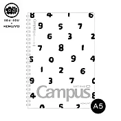 KOKUYO SOUSOU×Campus經典軟線圈筆記本8mm點線  (A5)-白