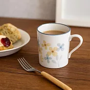 【日本Marusan Kondo】Aquarelle小花 陶瓷馬克杯340ml ‧ 黃