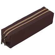 Raymay 雙拉鍊奢華筆袋/ 深棕