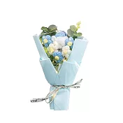 【上手家居】祝福編織花束(針織花/小花束/針織花束/畢業花束) 夢想藍玫瑰