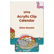 【日本A.P.J】2026 壓克力夾月曆 ‧ Shion Kawabe