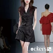 【Lockers 木櫃】小香風顯瘦兩件套 L114091004 黑色M