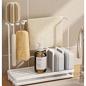 【好拾選物】立式海綿抹布架 白色