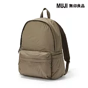 【MUJI 無印良品】可減輕肩膀負擔撥水加工鋪棉後背包 駝色