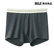 【MUJI 無印良品】男柔滑低腰拳擊內褲 S 深灰