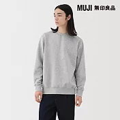【MUJI 無印良品】男裏毛圓領衫 S 灰色