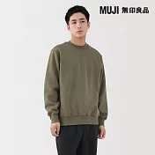 【MUJI 無印良品】男裏毛圓領衫 S 卡其