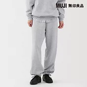 【MUJI 無印良品】男裏毛寬版褲 S 灰色