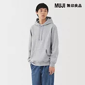 【MUJI 無印良品】男裏毛連帽上衣 S 灰色