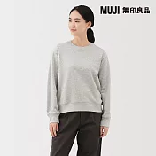 【MUJI 無印良品】女裏毛圓領衫 L 淺灰