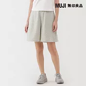 【MUJI 無印良品】女裏毛五分褲 S 淺灰