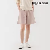 【MUJI 無印良品】女裏毛五分褲 S 淺粉