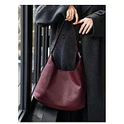 O-ni O-ni全新品精選優質加厚頭層植鞣牛皮大容量鬆弛感百搭大包包時尚托特包流行款(品質保證)(bag-6138) 安哥拉紅色