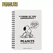 【日本正版授權】史努比 B6 點點筆記本 日本製 Snoopy/PEANUTS - 白色款