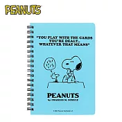 【日本正版授權】史努比 B6 點點筆記本 日本製 Snoopy/PEANUTS - 藍色款