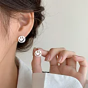 【水星記】日韓甜美笑臉微笑表情925銀針耳釘(69015)