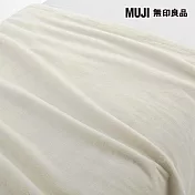 【MUJI 無印良品】再生聚酯暖纖毛厚手毛毯/S/象牙白成品尺寸:W140×L200 cm