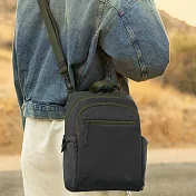 《TRAVELON》Voyages 4層防盜斜背包 - 苔黑