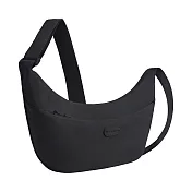 《TRAVELON》輕便雙層斜背彎月包 - 深墨黑