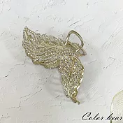 【卡樂熊】輕奢水鑽優雅造型鯊魚夾/抓夾/髮夾- 羽姿翩然