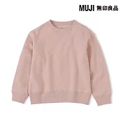 【MUJI 無印良品】兒童裏毛圓領衫 120 煙燻粉
