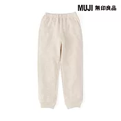 【MUJI 無印良品】兒童裏毛休閒褲 110 淺米