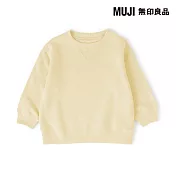 【MUJI 無印良品】幼兒容易穿脫裏毛圓領衫 80 黃色
