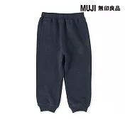 【MUJI 無印良品】幼兒高腰裏毛休閒褲 90 深藍
