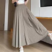 【AnZa】山本褲大寬擺褲裙闊腿褲長褲褲裙(2色)     FREE 奶茶色