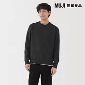 【MUJI 無印良品】男可水洗米蘭諾螺紋圓領針織衫 S 深灰