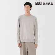【MUJI 無印良品】男可水洗米蘭諾螺紋圓領針織衫 S 粉米
