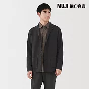 【MUJI 無印良品】男可水洗米蘭諾螺紋外套 S 深灰