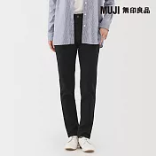 【MUJI 無印良品】女彈性丹寧合身直筒褲 23 黑色