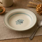 【日本Aito製作所】美濃燒｜窯燒釉葉 陶瓷深盤21.4cm ‧ 灰藍