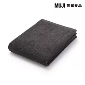 【MUJI 無印良品】柔軟薄型小浴巾/ 墨灰
