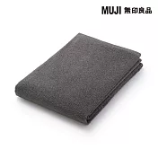 【MUJI 無印良品】柔軟薄型浴巾/ 墨灰