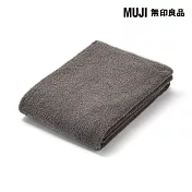 【MUJI 無印良品】彩色布邊小浴巾/ 墨黑