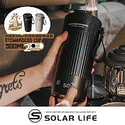 樂活不露 空姐杯 500ml 快煮杯國際雙電壓.行熱杯 燒水杯 電熱水杯 移動加熱杯 溫控隨行壺 夜幕黑