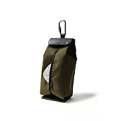 點子包【icleaxbag】萬用吊掛面紙套 衛生紙盒 車用面紙套 真皮 露營 Outdoor 面紙收納包 台灣製造- 軍綠色