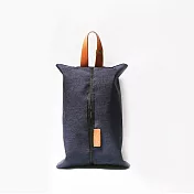 點子包【icleaxbag】真皮車用面紙套 面紙盒 車用品 可掛式 台灣製造 加扣版-尼龍深藍