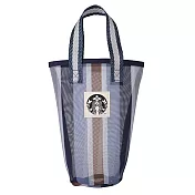 [星巴克]星質感直紋網布隨行杯袋