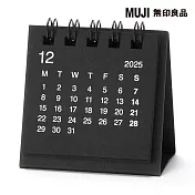 【MUJI 無印良品】桌上型月曆/迷你/2025年12月~2026年12月/黑約60x60mm