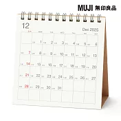【MUJI 無印良品】蔗渣紙週日開始的六輝月曆.小/2025年12月~2026年12月/桌上型約120x120mm