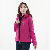 【遊遍天下】女款GlobeTex防水防風保暖刷毛軟殼外套(GJ23046) 2XL 山茶紅