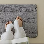 【韓國Dailylike】柔軟舒適 絎縫室內踏墊 ‧ 熊熊(灰)