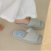 【韓國Dailylike】Label防滑靜音 舒適室內拖鞋 ‧ 灰