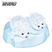 【日本正版授權】BEVERLY 小海豹 立體水晶拼圖 41片 3D拼圖/水晶拼圖 公仔/模型 水晶海豹